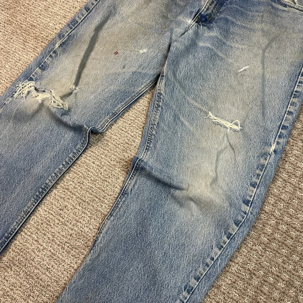 Carhartt B17 DST Relaxed Fit Denim Jeans Mens 38x30 Light Wash Blue Workwear